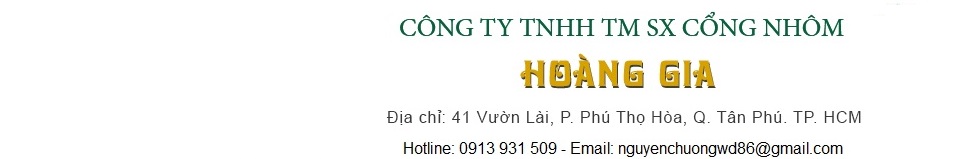 CÔNG TY TNHH SX-TM CỔNG NHÔM HOÀNG GIA