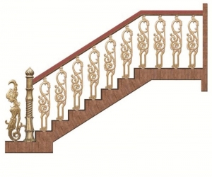 Cầu thang nhôm đúc CT014