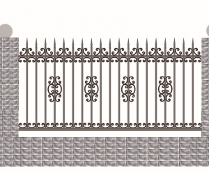 Hàng rào nhôm đúc HR018